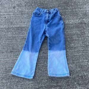 Vintage Y2K Route 66 Girls Tie Dye dipped jeans bell bottom flare size 6 KMart